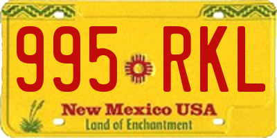 NM license plate 995RKL