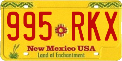 NM license plate 995RKX