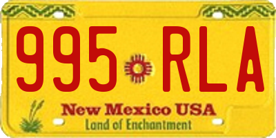 NM license plate 995RLA