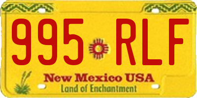 NM license plate 995RLF