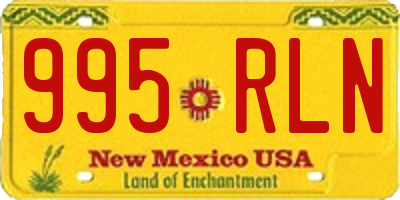 NM license plate 995RLN