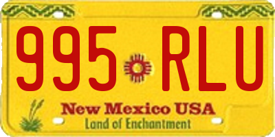 NM license plate 995RLU
