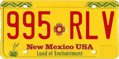 NM license plate 995RLV