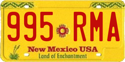 NM license plate 995RMA