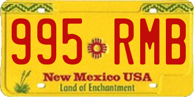NM license plate 995RMB