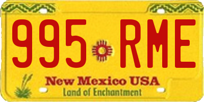 NM license plate 995RME
