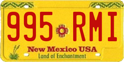 NM license plate 995RMI