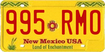 NM license plate 995RMO
