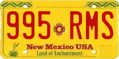 NM license plate 995RMS