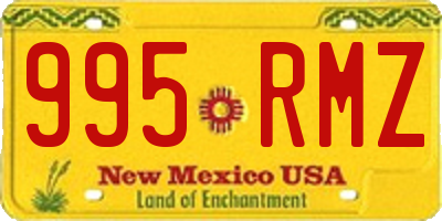 NM license plate 995RMZ