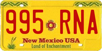 NM license plate 995RNA