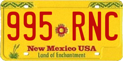 NM license plate 995RNC