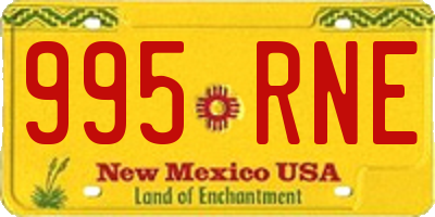 NM license plate 995RNE