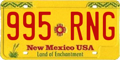 NM license plate 995RNG