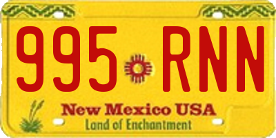 NM license plate 995RNN