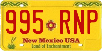 NM license plate 995RNP