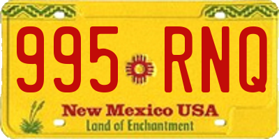 NM license plate 995RNQ