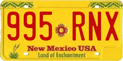 NM license plate 995RNX