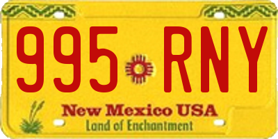 NM license plate 995RNY