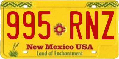 NM license plate 995RNZ