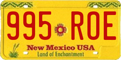 NM license plate 995ROE