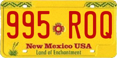 NM license plate 995ROQ
