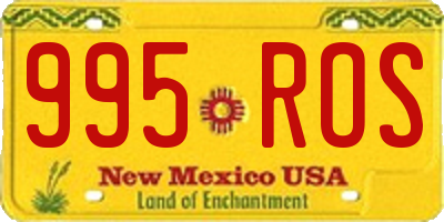 NM license plate 995ROS