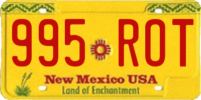 NM license plate 995ROT