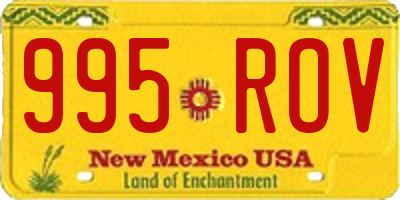 NM license plate 995ROV