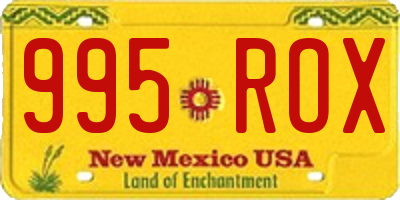 NM license plate 995ROX