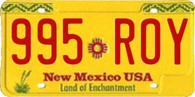 NM license plate 995ROY