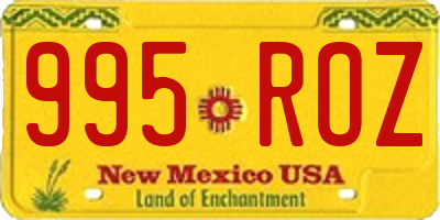 NM license plate 995ROZ