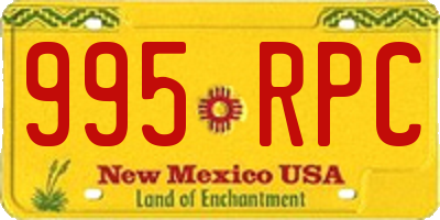 NM license plate 995RPC