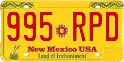 NM license plate 995RPD