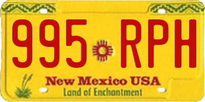 NM license plate 995RPH