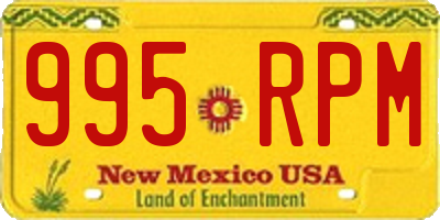 NM license plate 995RPM