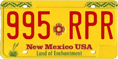 NM license plate 995RPR