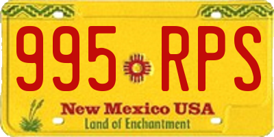 NM license plate 995RPS