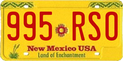 NM license plate 995RSO