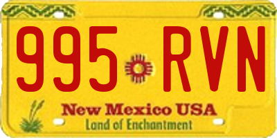 NM license plate 995RVN