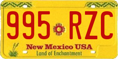 NM license plate 995RZC