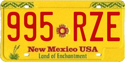 NM license plate 995RZE