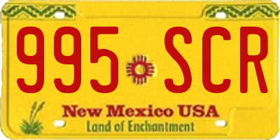NM license plate 995SCR
