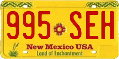 NM license plate 995SEH