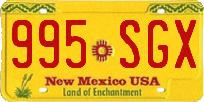 NM license plate 995SGX