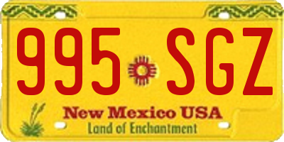 NM license plate 995SGZ