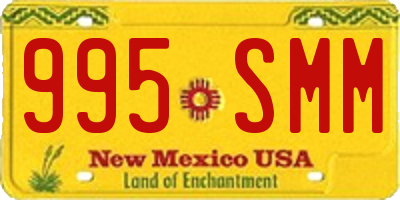 NM license plate 995SMM