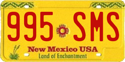 NM license plate 995SMS