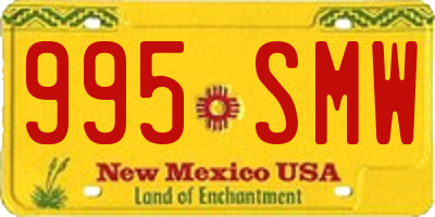 NM license plate 995SMW