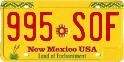 NM license plate 995SOF